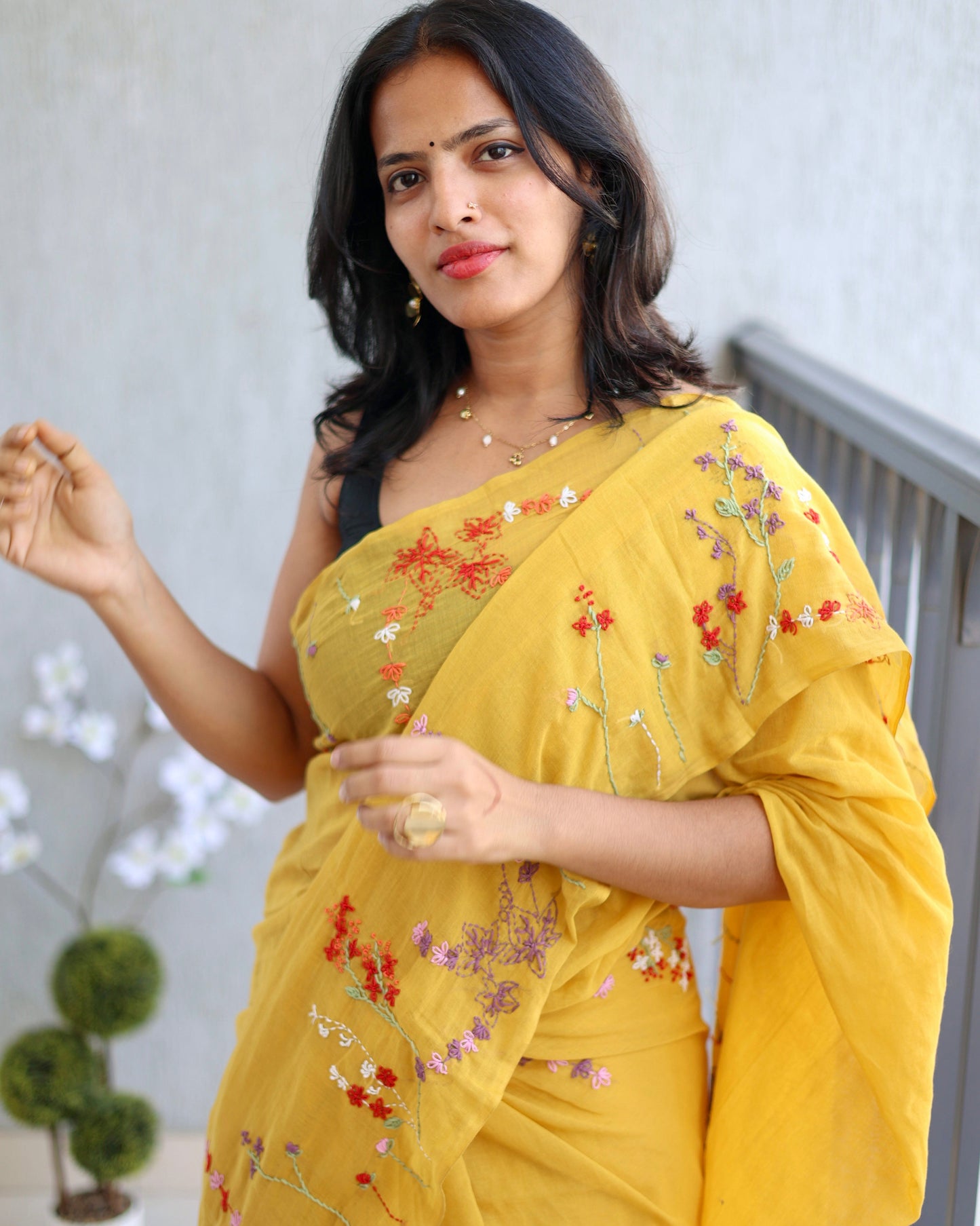 Premium Hand Stitch - - Mustard Yellow Trish