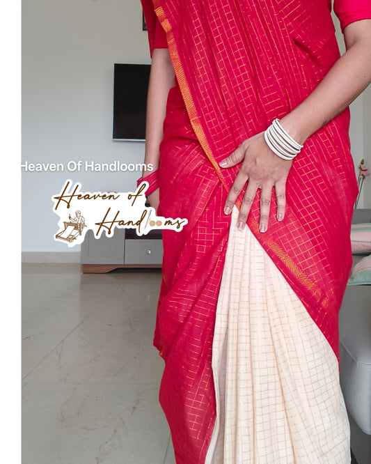 Red Pallu Zari Kattam