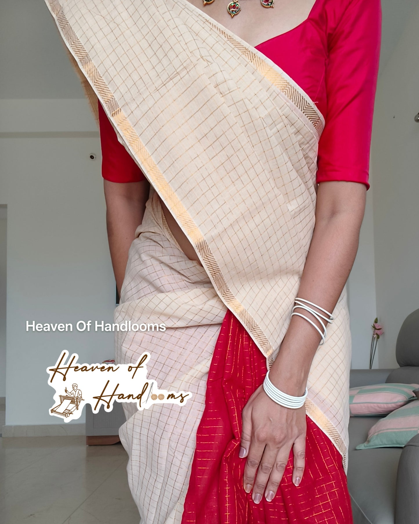 Cream Pallu Zari Kattam