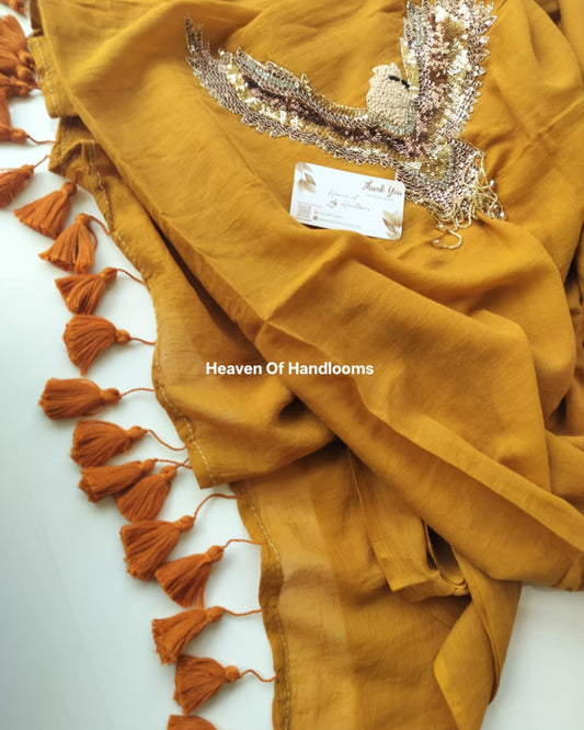 Premium Hand Stitch - Mustard Eagle