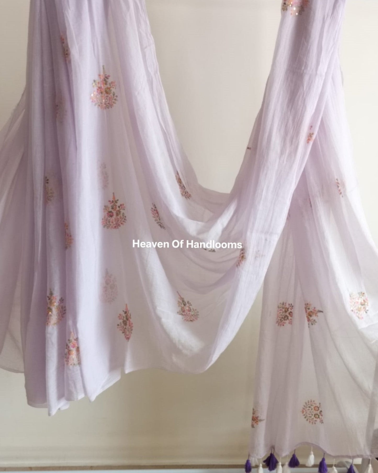 Festive Saree - Lilac Rangoli