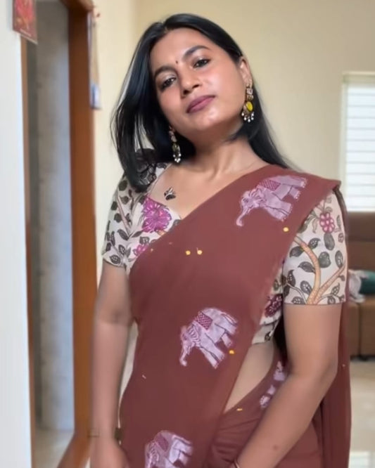 Premium Hand Stitch - Elephant Gini Brown