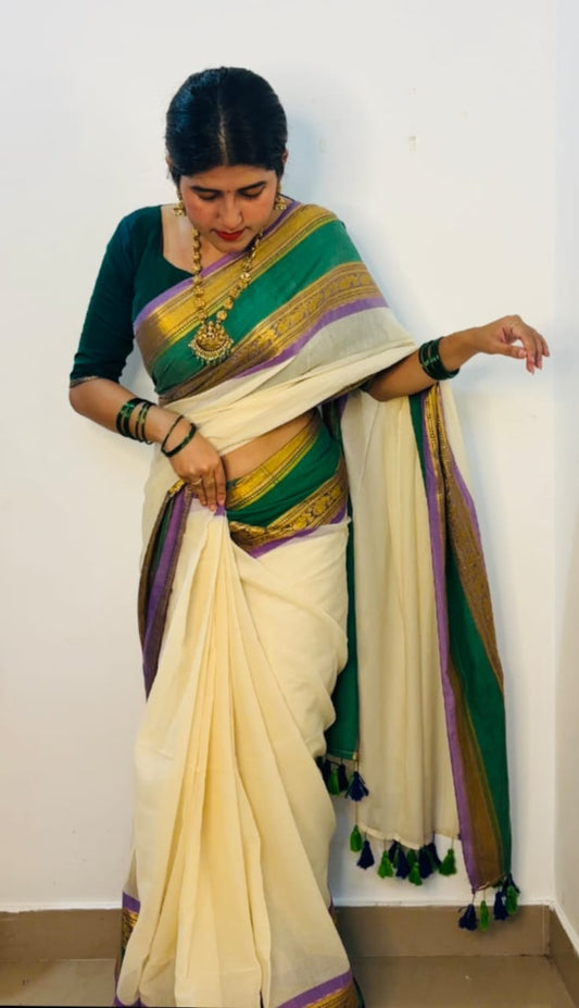 Onam-Vishu Saree - Annam Border