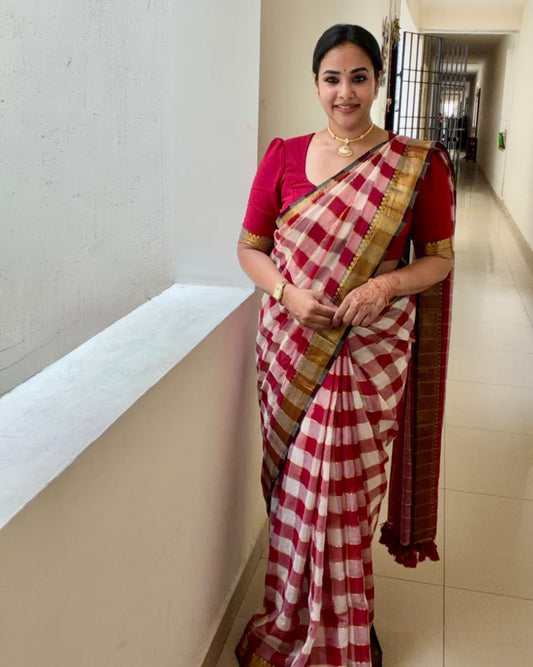 Festive Saree - Marron Kattam